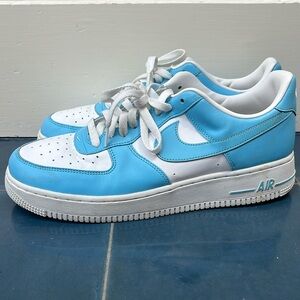 Nike Air Force 1 White/Carolina Blue Men’s Sz 10.5